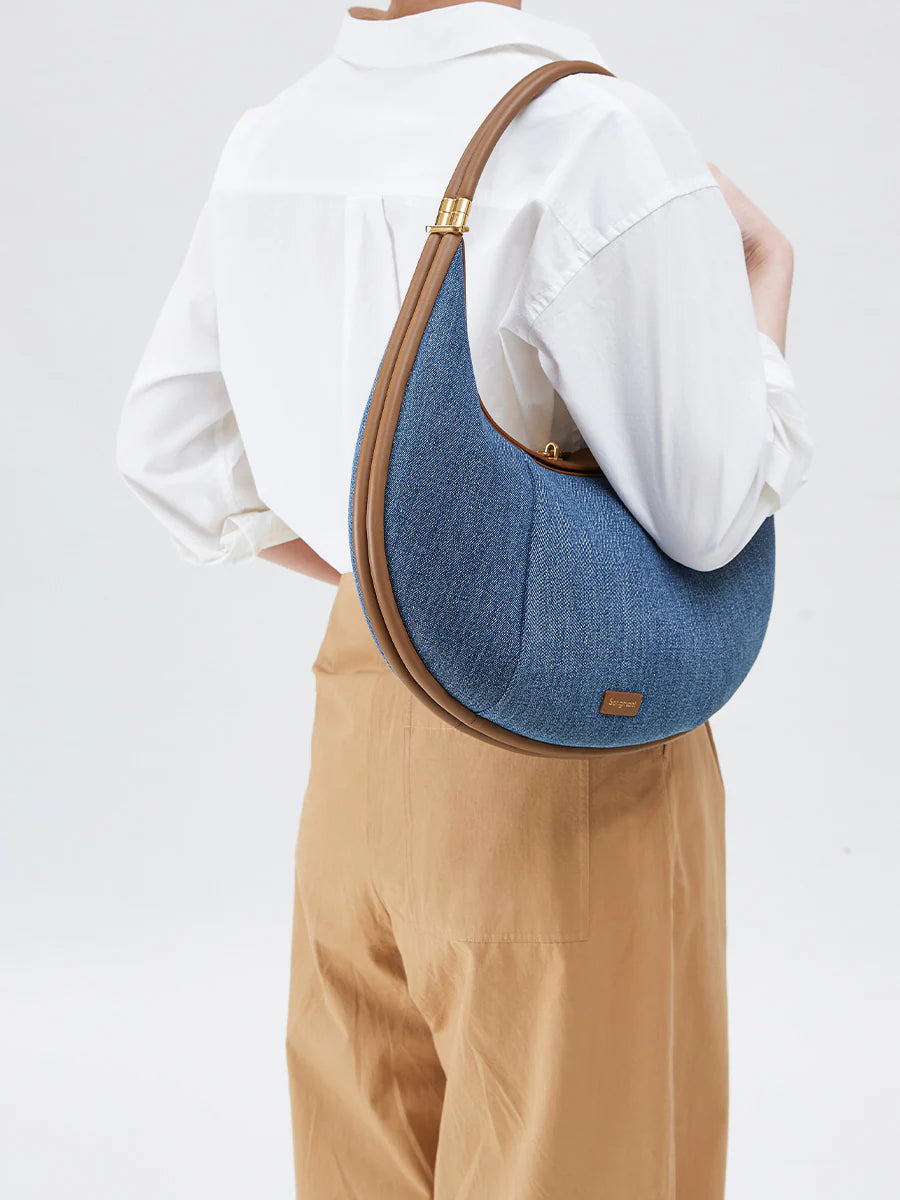 Büyük Luna Çanta (Yeni Versiyon) - Denim