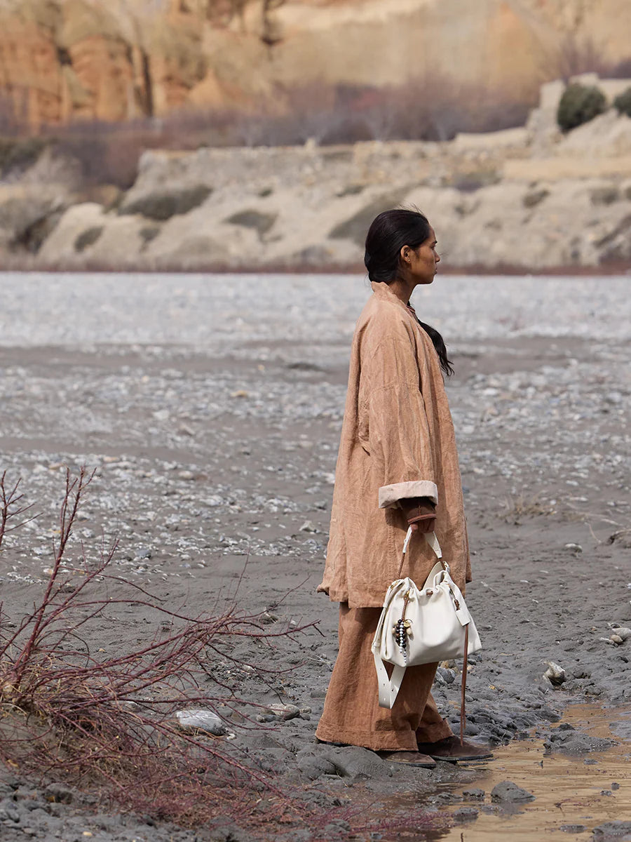 Orta Boy Gather Çanta Seti – Bulut (Kontrast Ton)