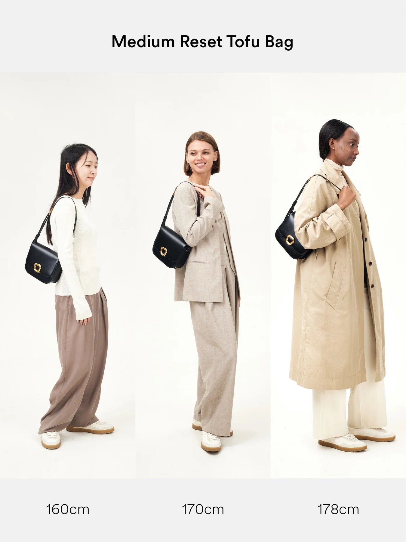 Orta Boy Reset Tofu Çanta – İnci Grisi