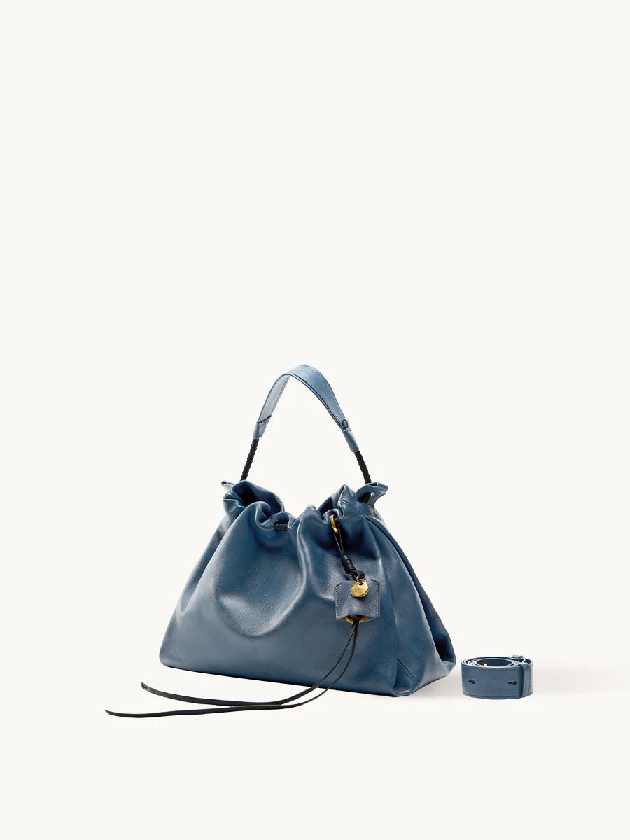 Küçük Gather Çanta Seti – Lacivert (Kontrast Ton)