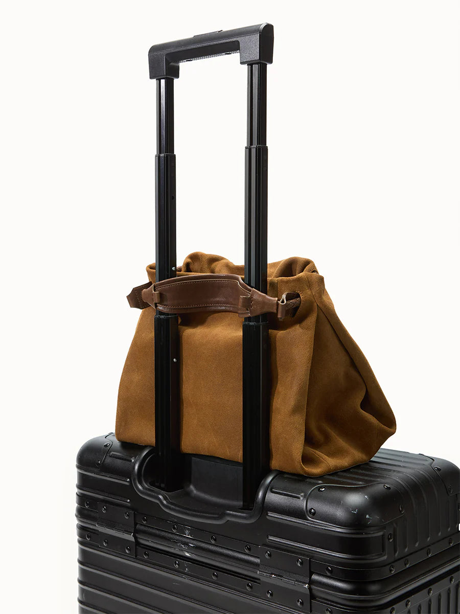 Küçük Gather Çanta Seti – Hardal Süet