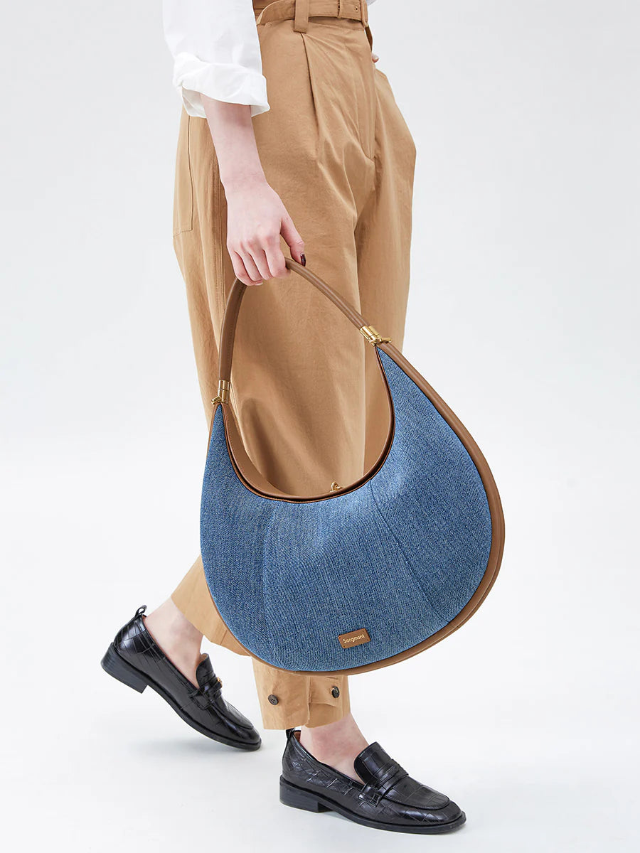 Büyük Luna Çanta (Yeni Versiyon) - Denim