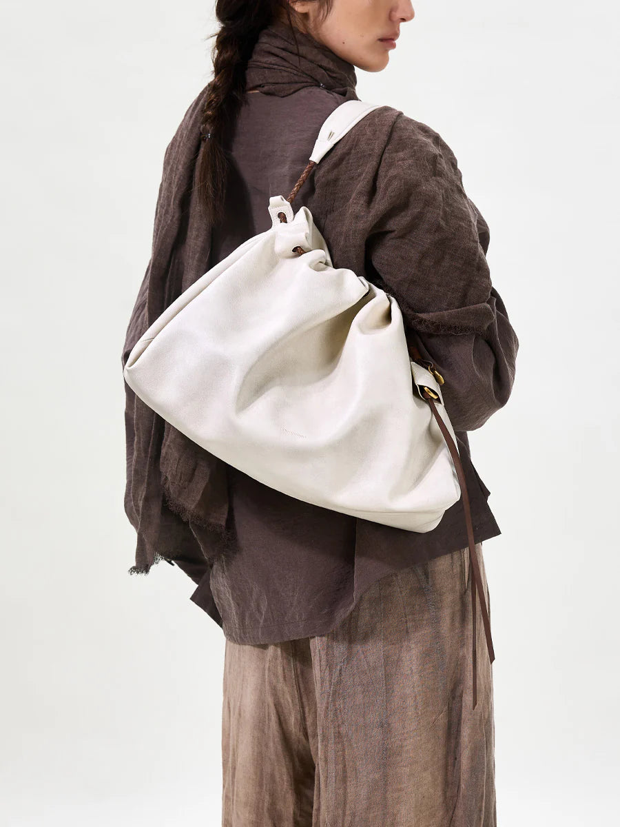 Orta Boy Gather Çanta Seti – Bulut (Kontrast Ton)