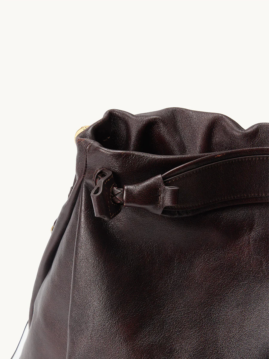 Orta Boy Gather Çanta Seti – Abanoz (Kontrast Ton)