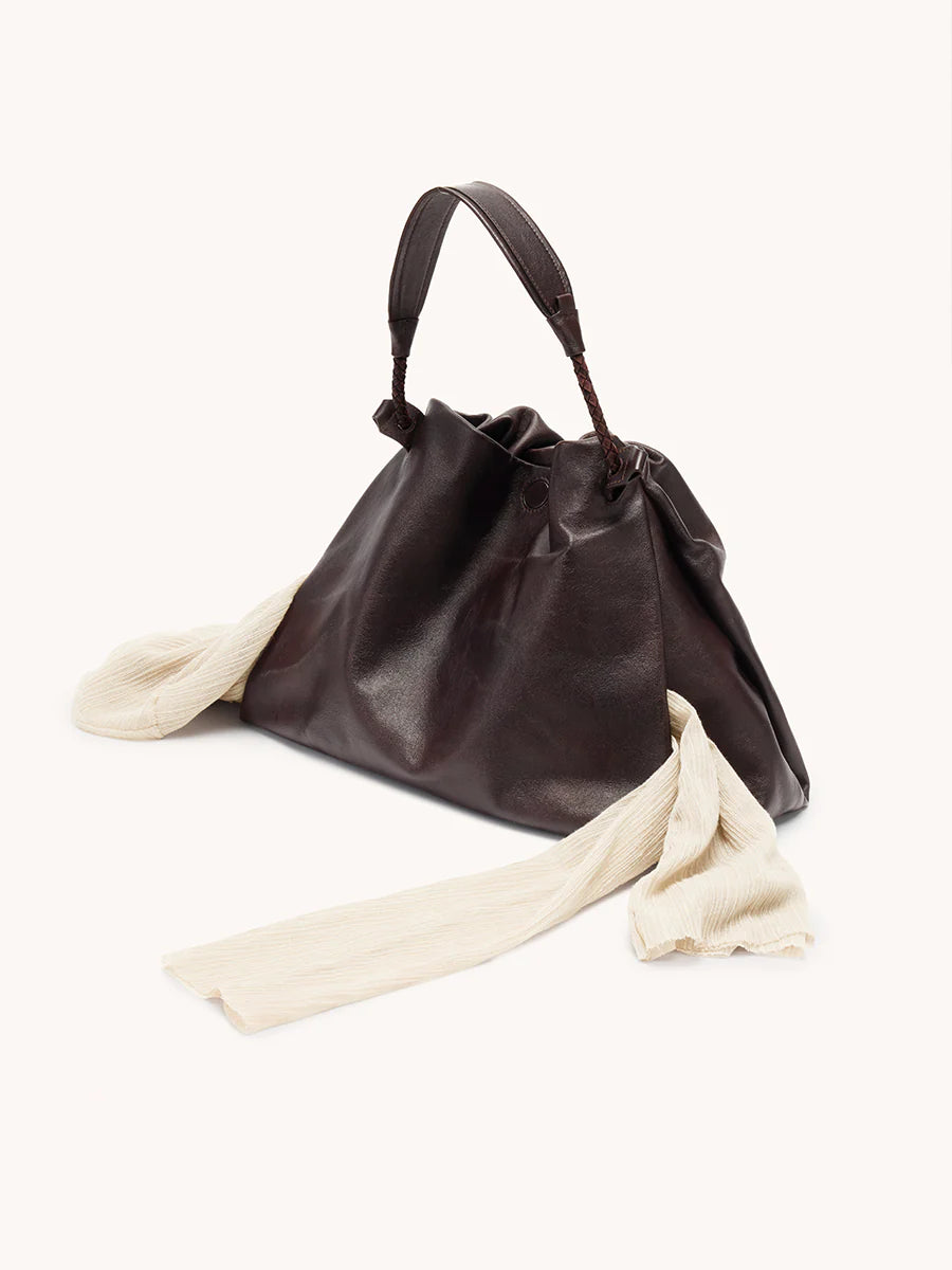 Orta Boy Gather Çanta Seti – Abanoz (Kontrast Ton)