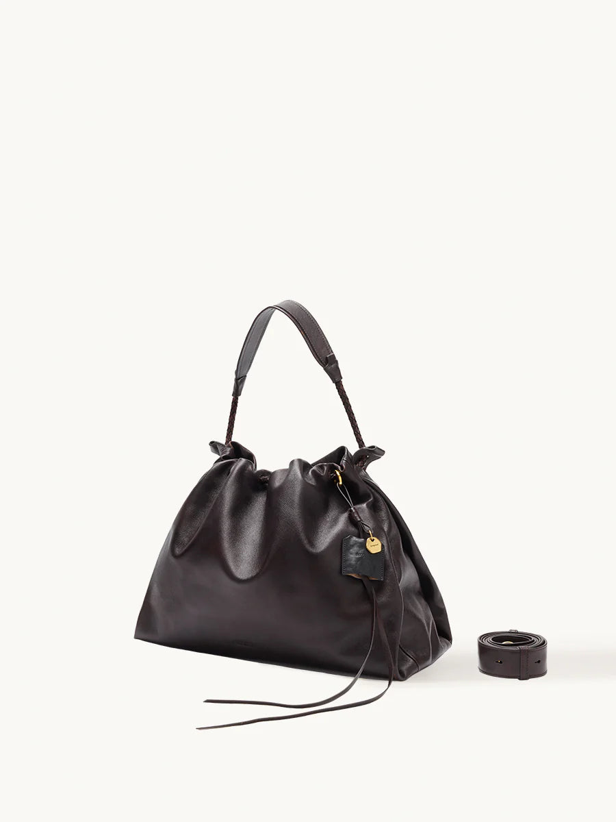 Orta Boy Gather Çanta Seti – Abanoz (Kontrast Ton)