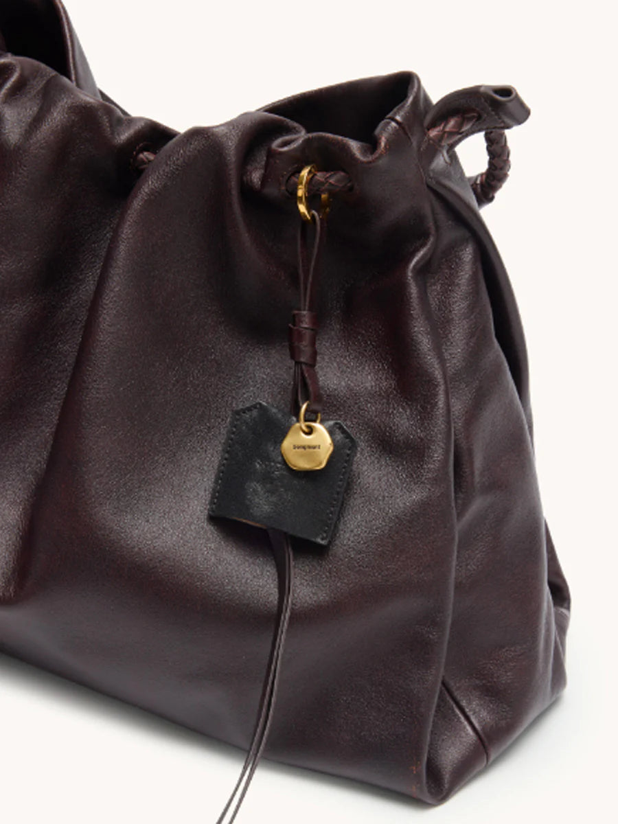 Orta Boy Gather Çanta Seti – Abanoz (Kontrast Ton)