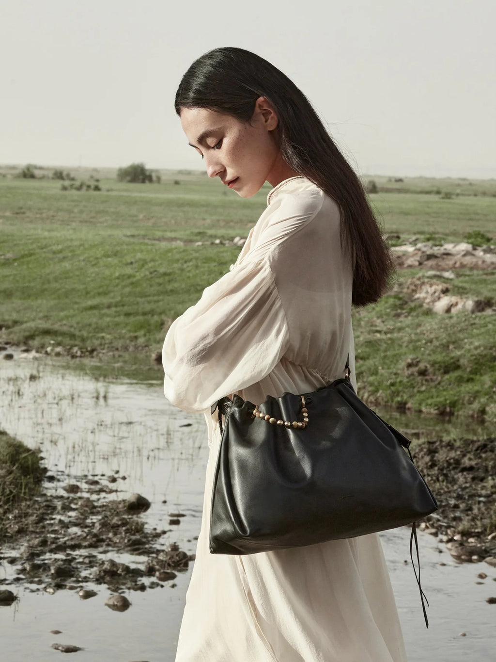 Orta Boy Gather Çanta Seti – Oniks