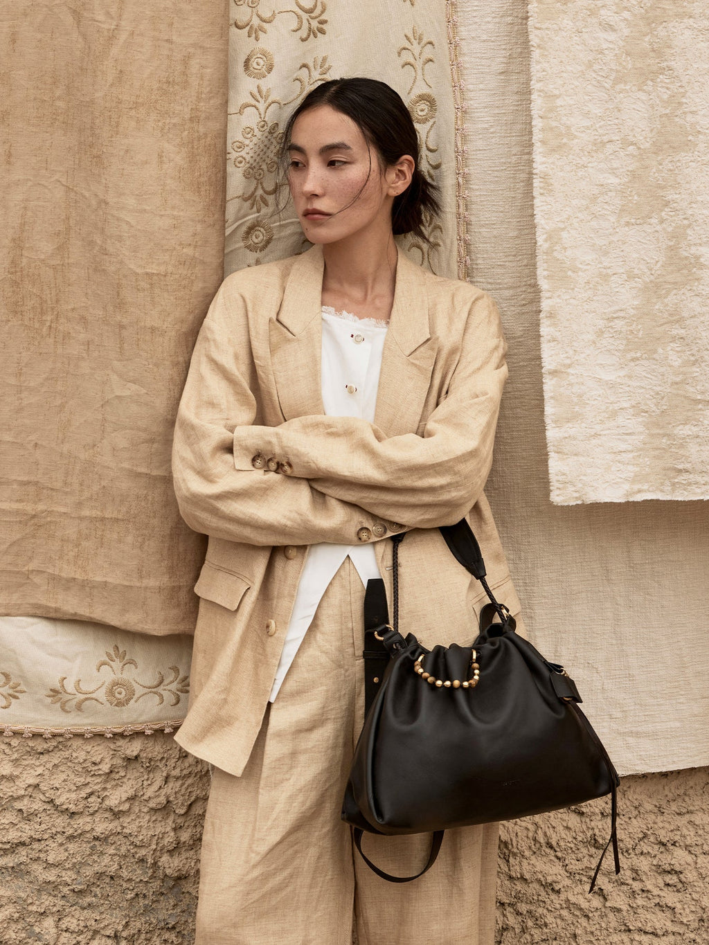 Orta Boy Gather Çanta Seti – Oniks