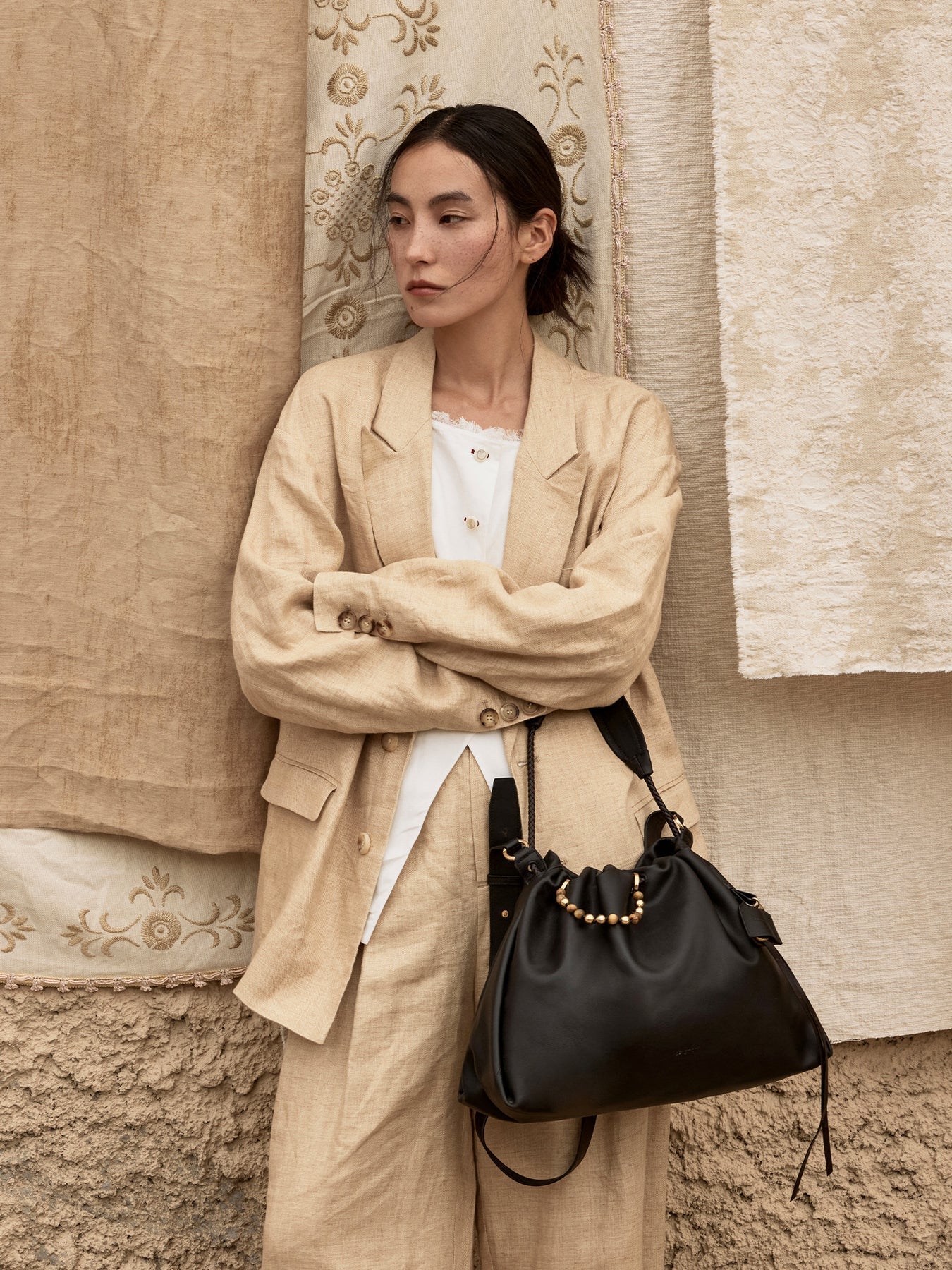 Orta Boy Gather Çanta Seti – Oniks