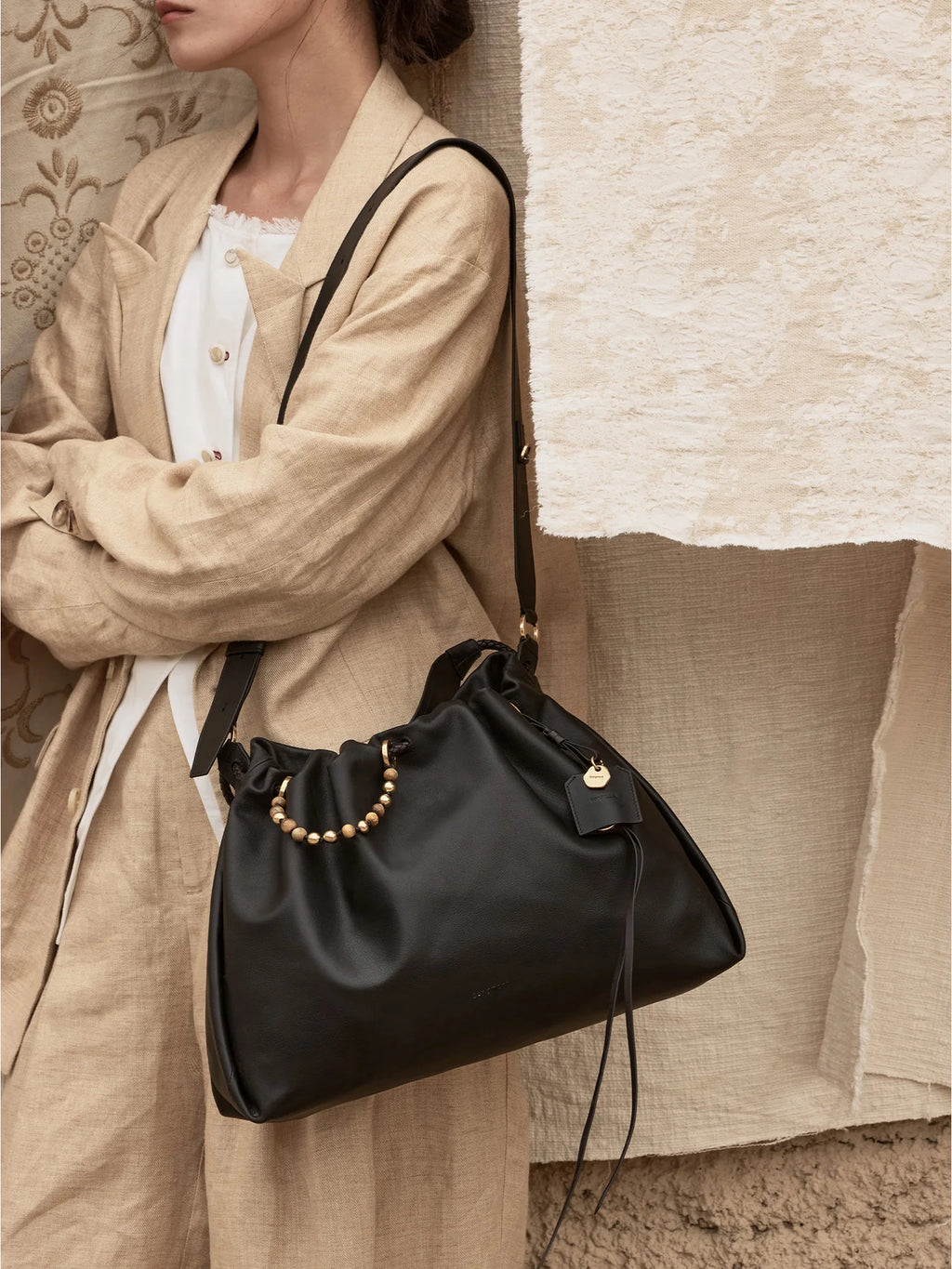 Orta Boy Gather Çanta Seti – Oniks