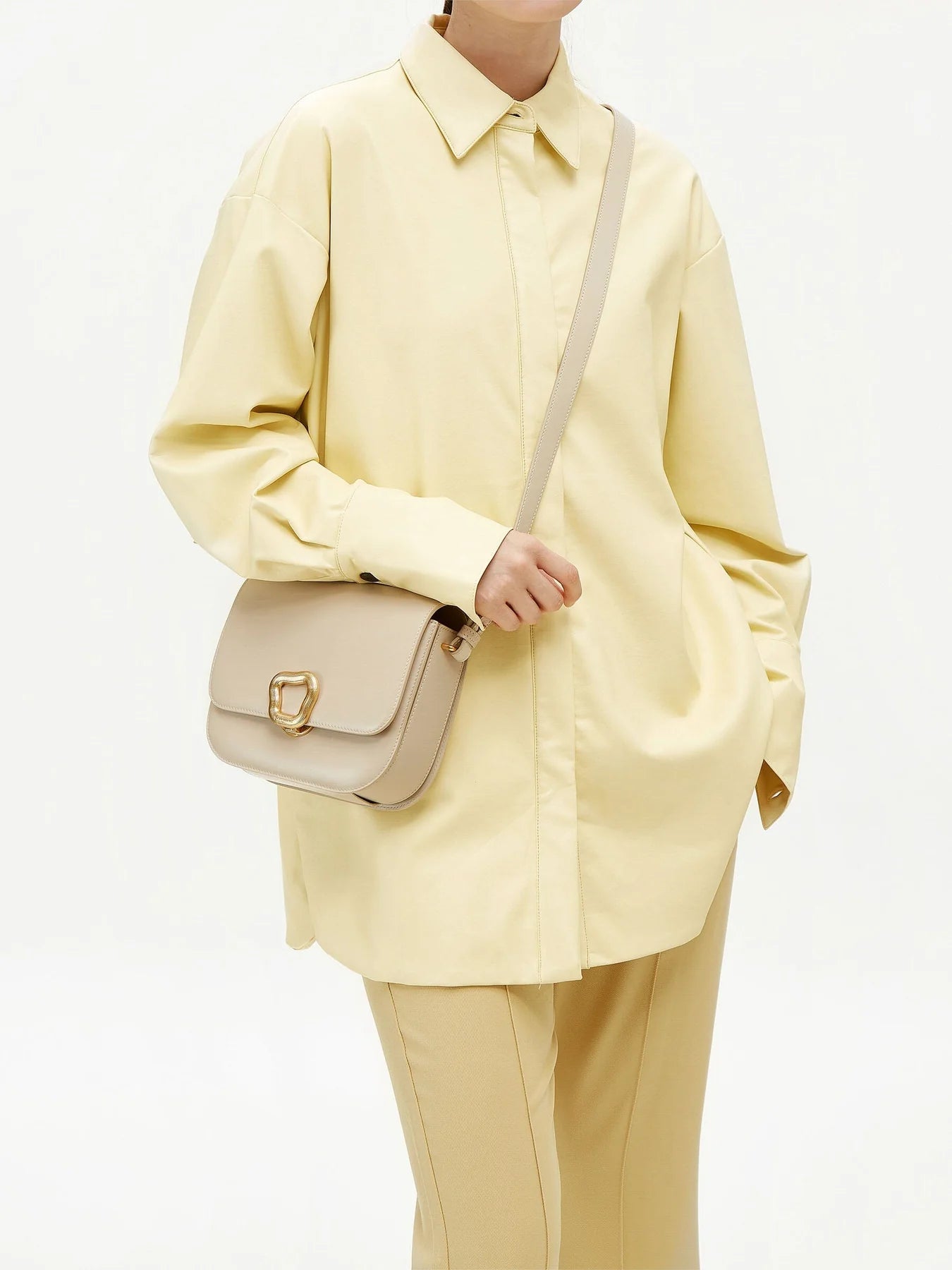 Orta Boy Reset Tofu Çanta – İnci Grisi