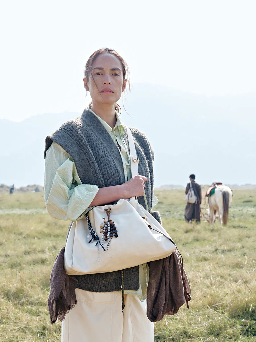 Küçük Gather Çanta Seti – Bulut (Kontrast Ton)