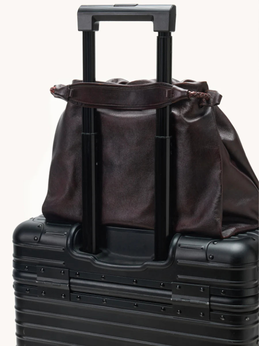 Küçük Gather Çanta Seti – Abanoz (Kontrast Ton)